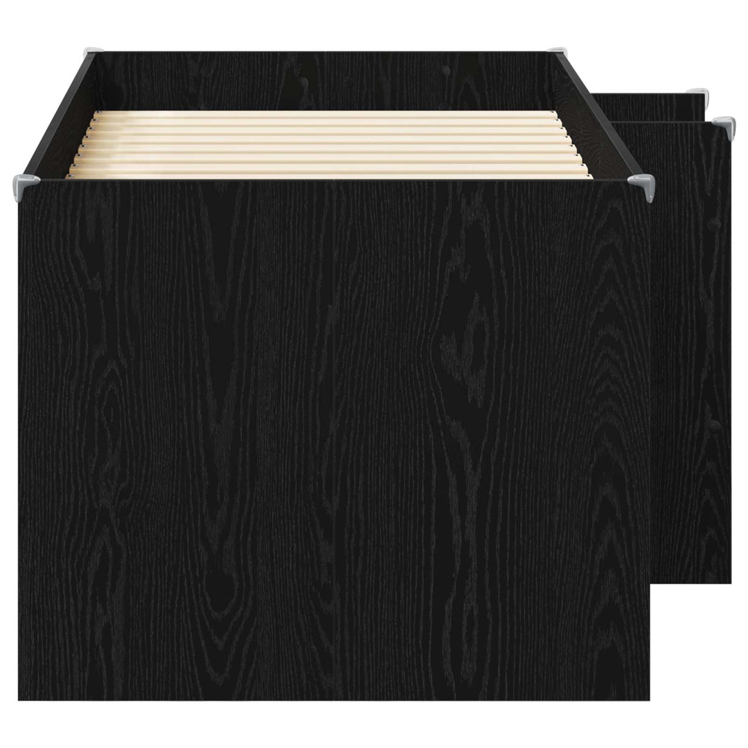 Børns høje sengestel 2 pcs Sort eg 163 x 101,1 x 68,5 cm