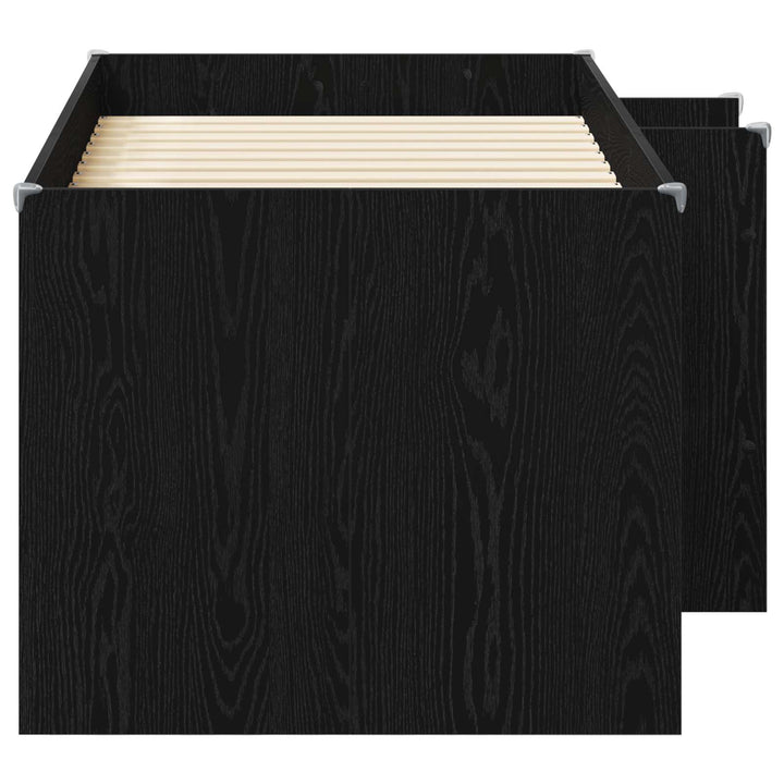 Børns høje sengestel 2 pcs Sort eg 163 x 101,1 x 68,5 cm