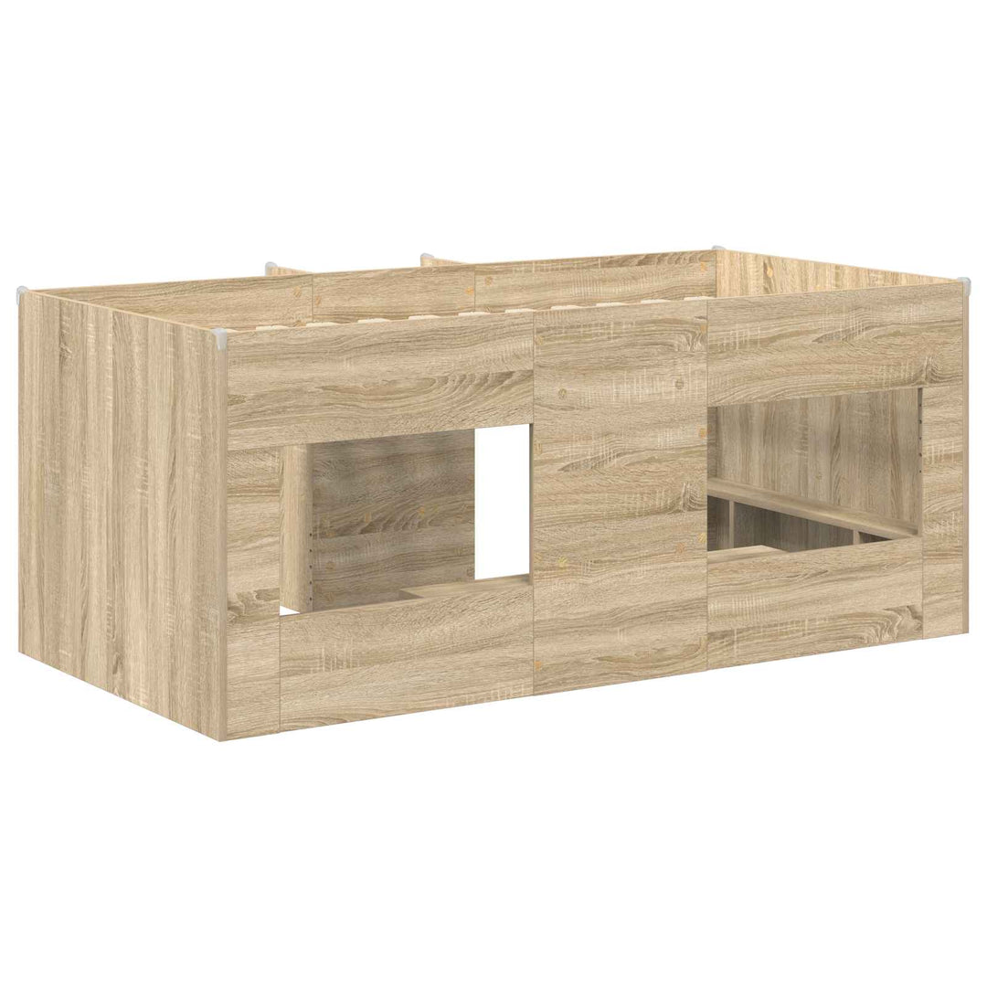 Børns høje sengestel Sonoma-eg 163 x 101,1 x 68,5 cm