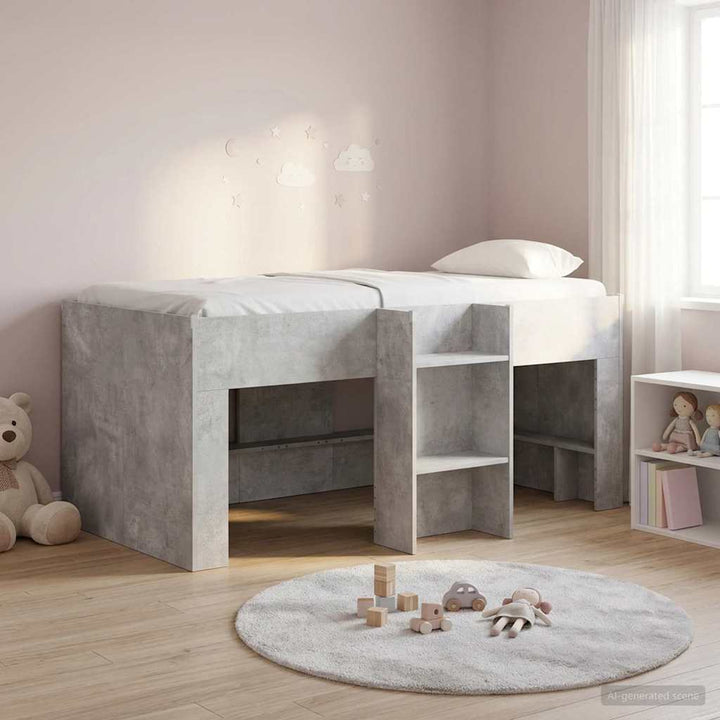 Børns høje sengestel 2 pcs Beton 163 x 101,1 x 68,5 cm