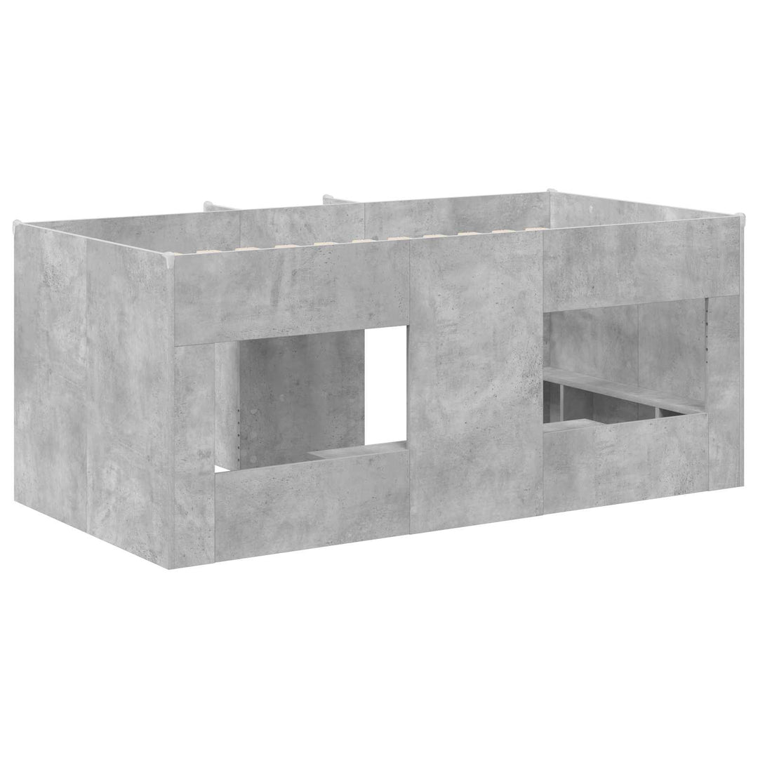 Børns høje sengestel 2 pcs Beton 163 x 101,1 x 68,5 cm