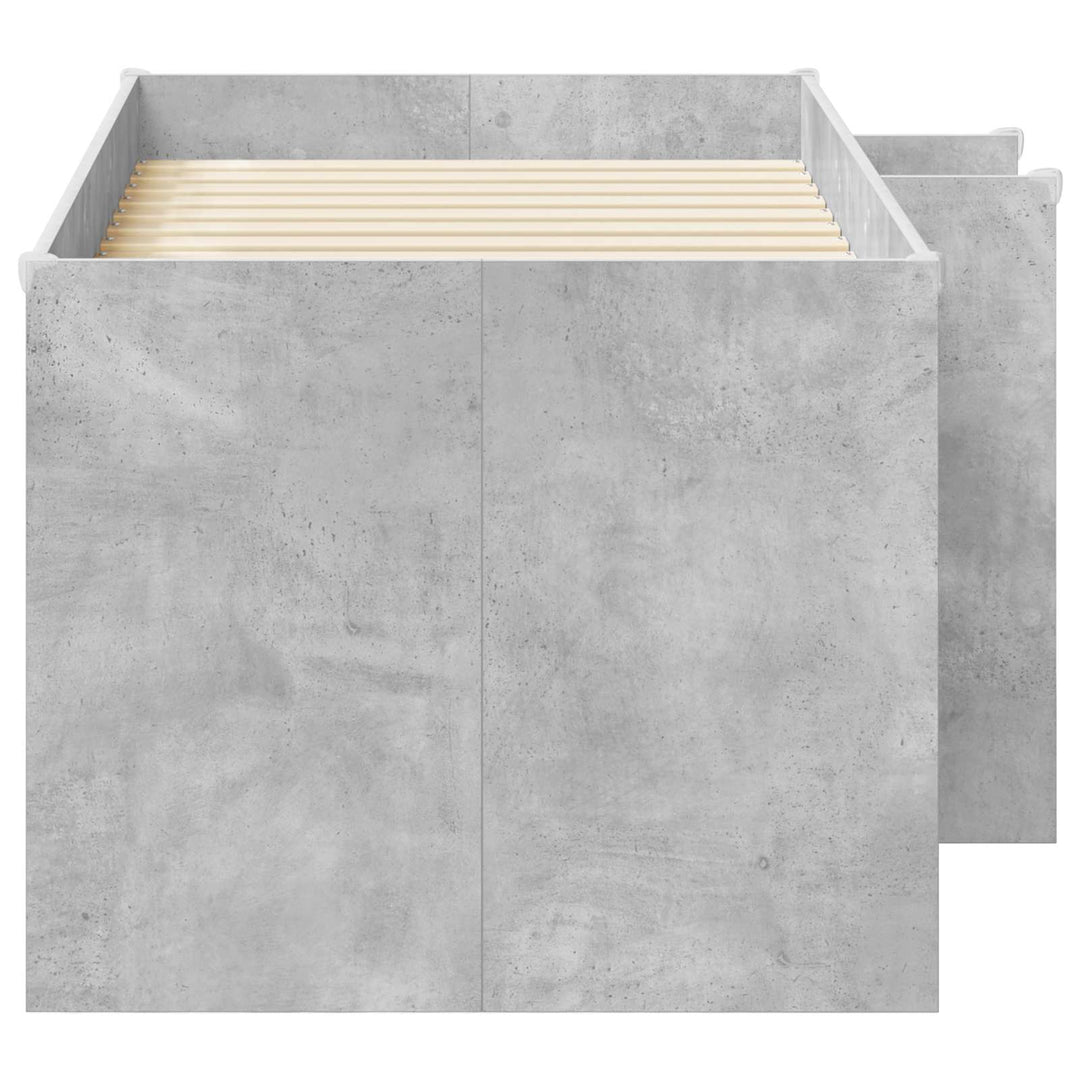 Børns høje sengestel 2 pcs Beton 163 x 101,1 x 68,5 cm