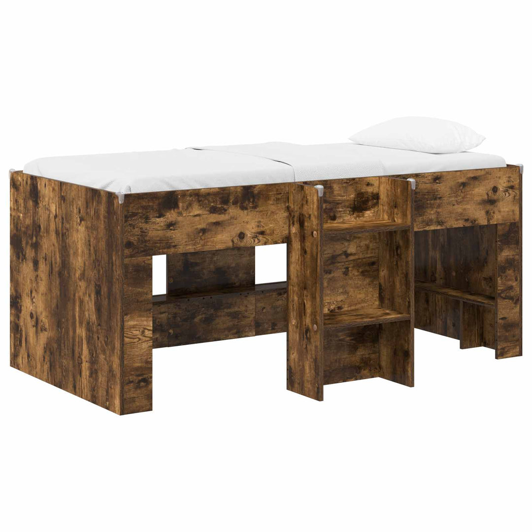 Børns høje sengestel Røget eg 163 x 101,1 x 68,5 cm