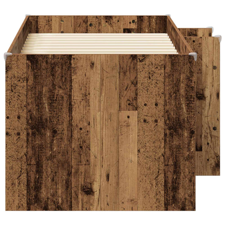 Børns høje sengestel 2 pcs Gammelt træ 163 x 101,1 x 68,5 cm