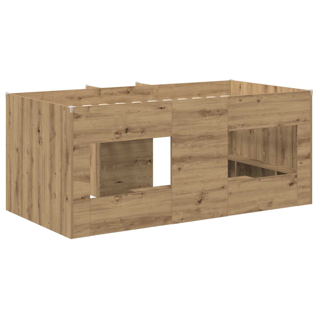 Børns høje sengestel 2 pcs Artisan-eg 163 x 101,1 x 68,5 cm