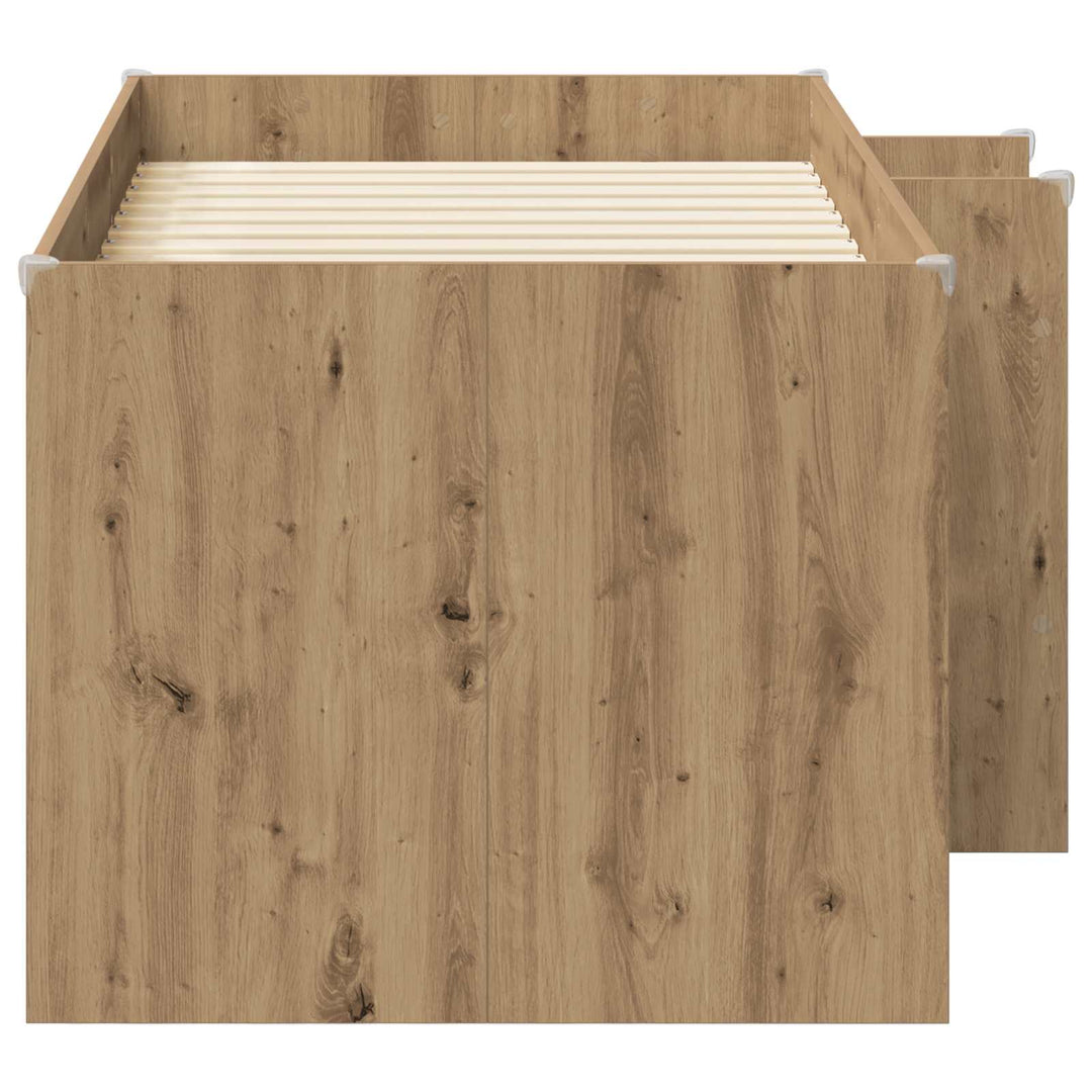 Børns høje sengestel 2 pcs Artisan-eg 163 x 101,1 x 68,5 cm