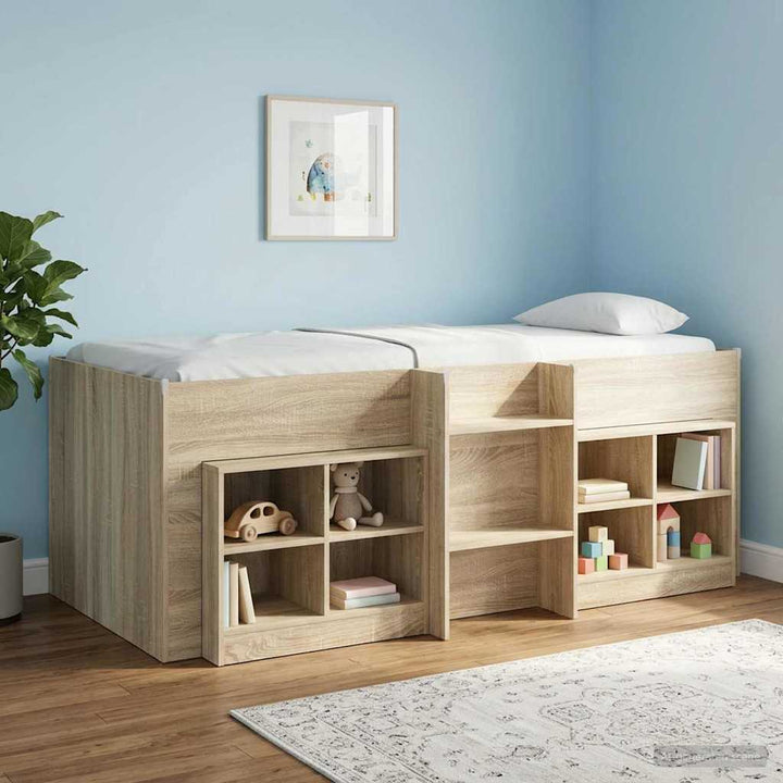 Børns høje sengestel 2 pcs Sonoma-eg 90 x 190 cm