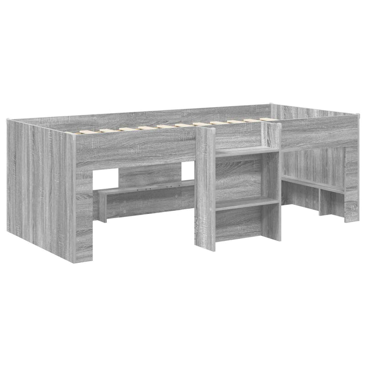 Børns høje sengestel 2 pcs Grå Sonoma 90 x 190 cm