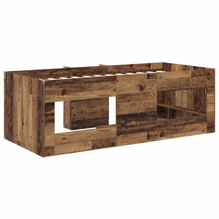 Børns høje sengestel 2 pcs Gammelt træ 90 x 190 cm