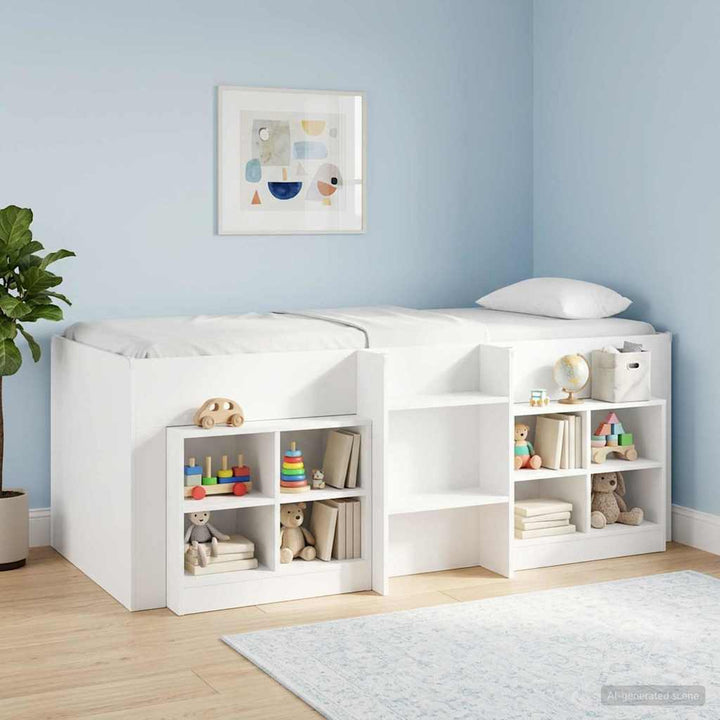 Børns høje sengestel 2 pcs Hvid 193 x 96,1 x 68,5 cm