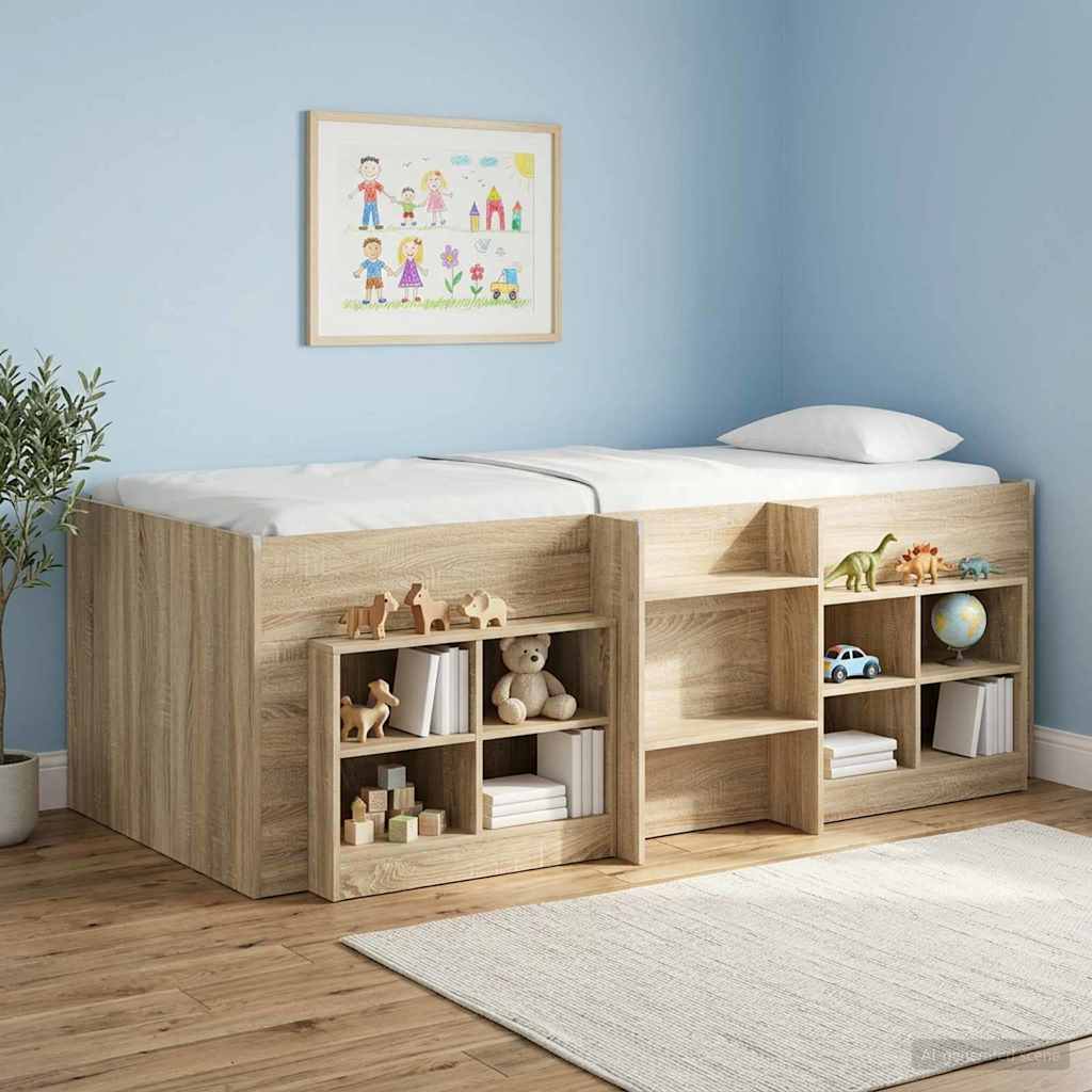 Børns høje sengestel Sonoma-eg 193 x 96,1 x 68,5 cm