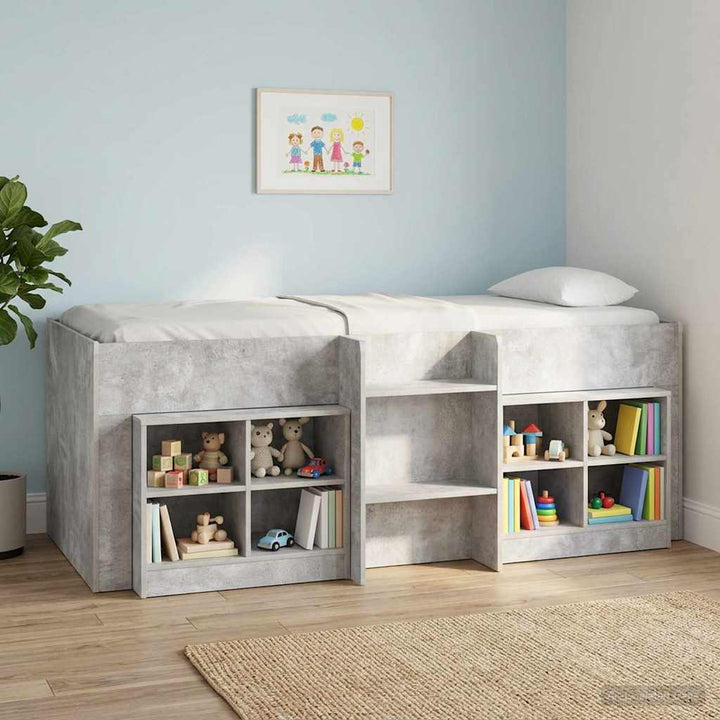 Børns høje sengestel 2 pcs Beton 193 x 96,1 x 68,5 cm