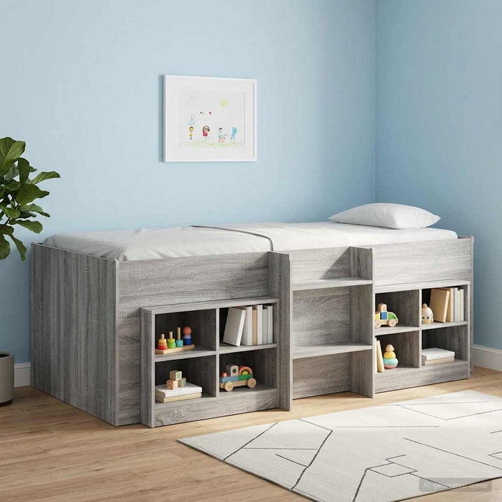 Børns høje sengestel 2 pcs Grå Sonoma 193 x 96,1 x 68,5 cm