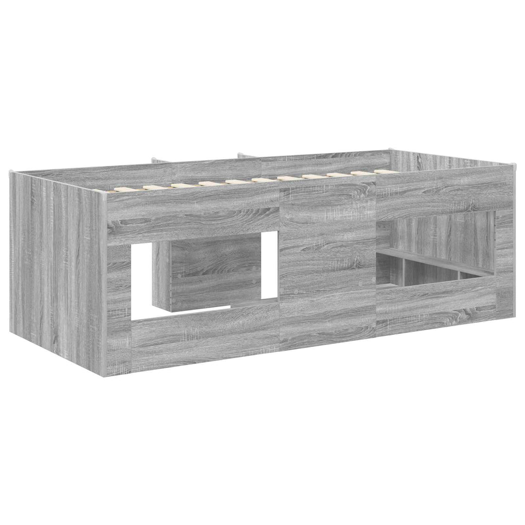 Børns høje sengestel 2 pcs Grå Sonoma 193 x 96,1 x 68,5 cm