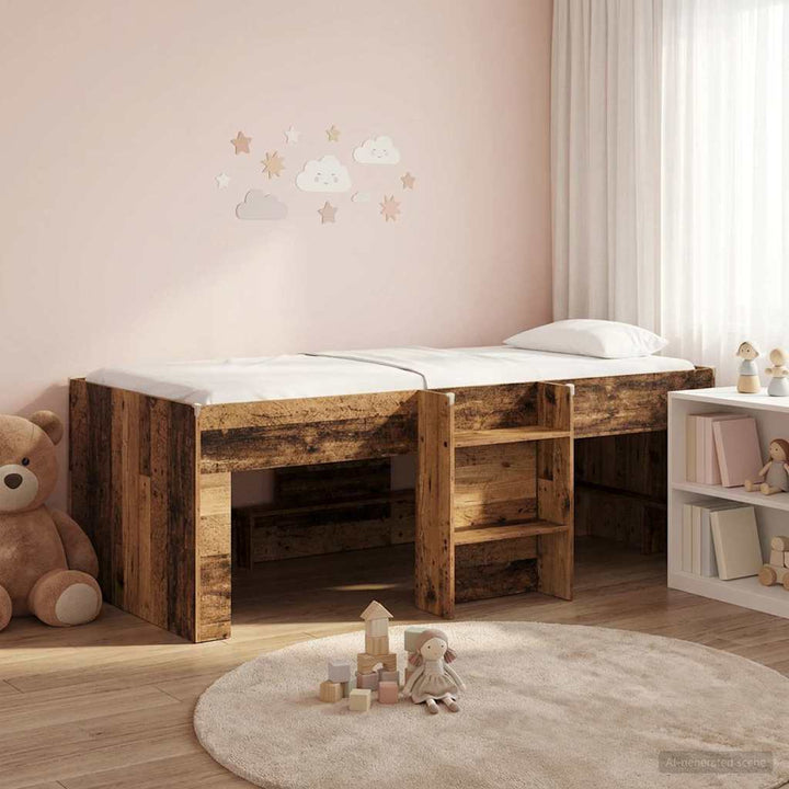 Børns høje sengestel 2 pcs Gammelt træ 193 x 96,1 x 68,5 cm