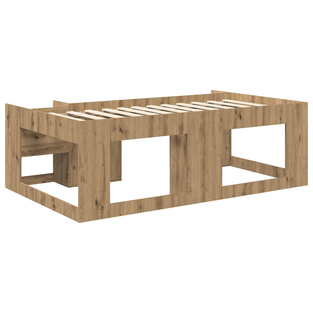 Børneseng med opbevaring Artisan-eg 80 x 200 cm Konstrueret træ