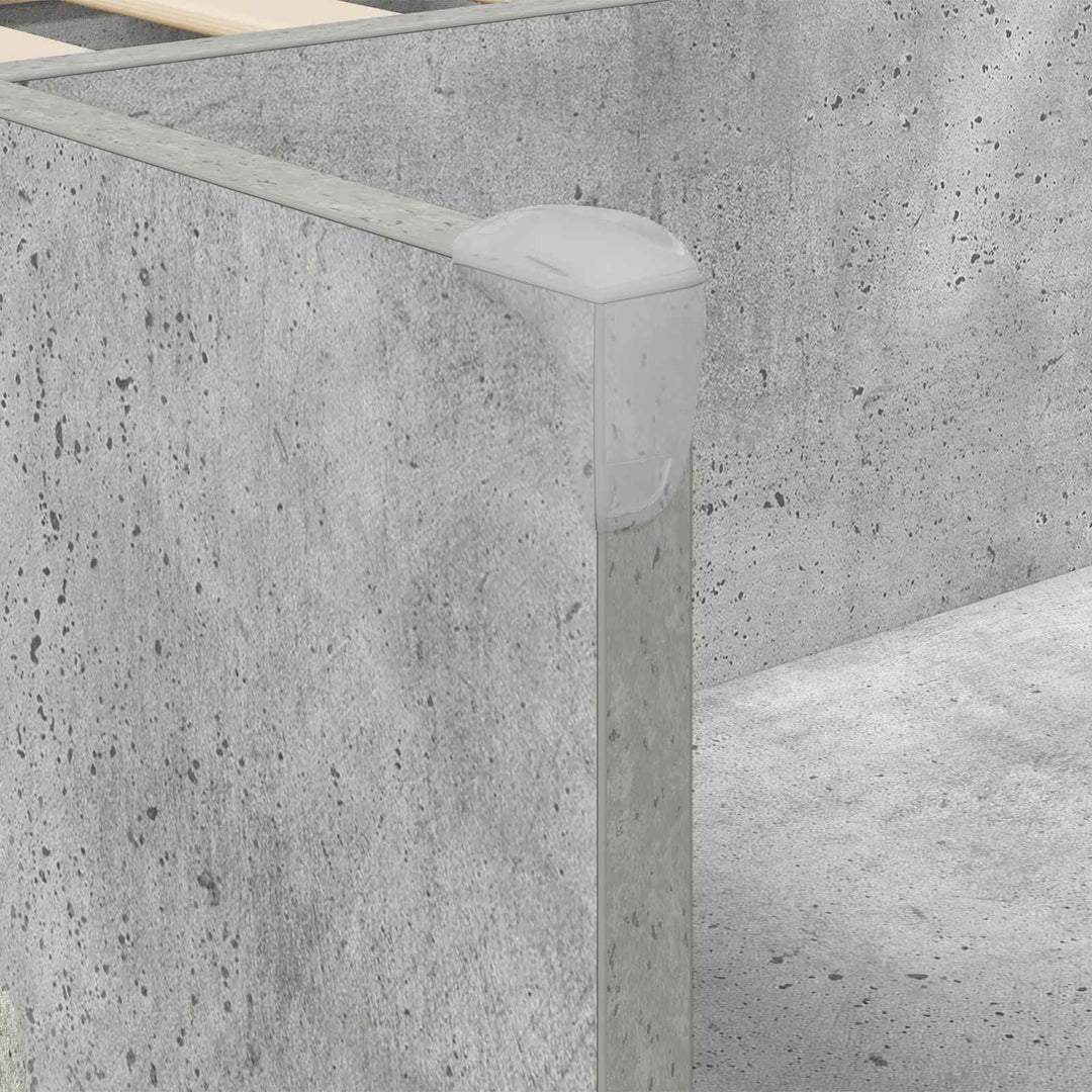 Børneseng med opbevaring Betongrå 98,5 x 200 cm Konstrueret træ