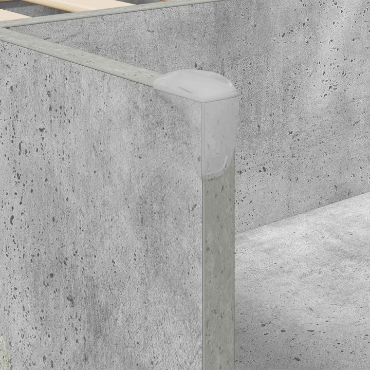 Børneseng med opbevaring Betongrå 98,5 x 200 cm Konstrueret træ