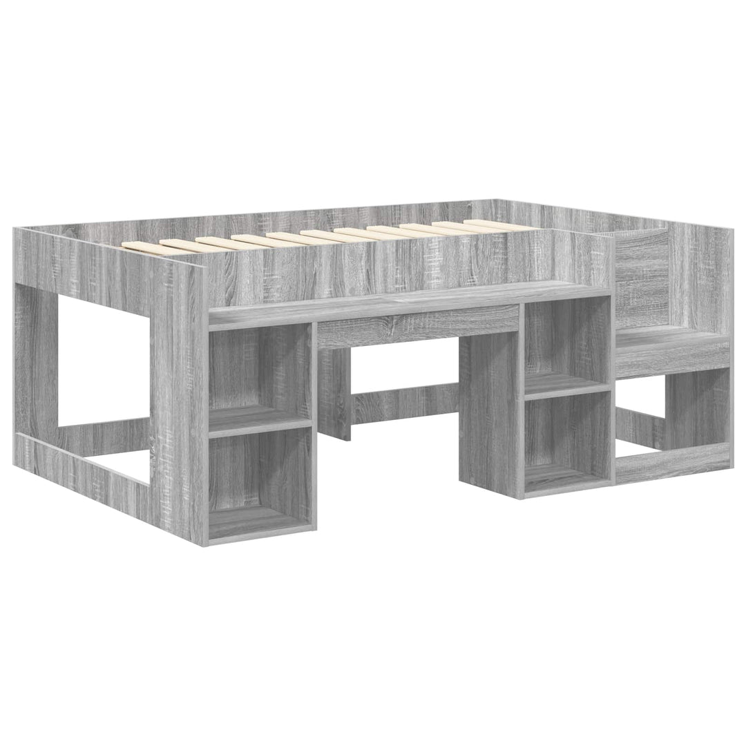 Børneseng med opbevaring Grå Sonoma 80 x 160 cm Konstrueret træ