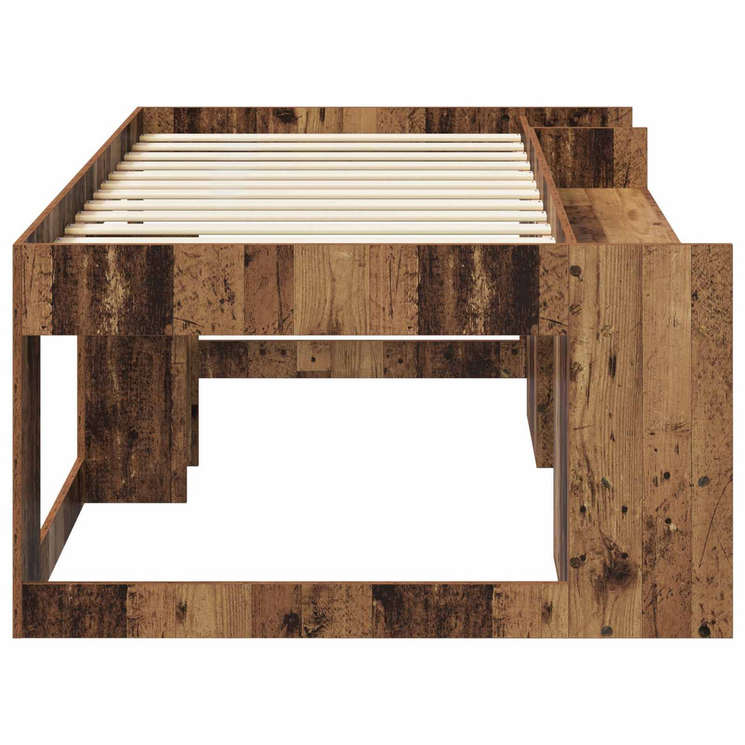 Børneseng med opbevaring Gammelt træ 75 x 190 cm