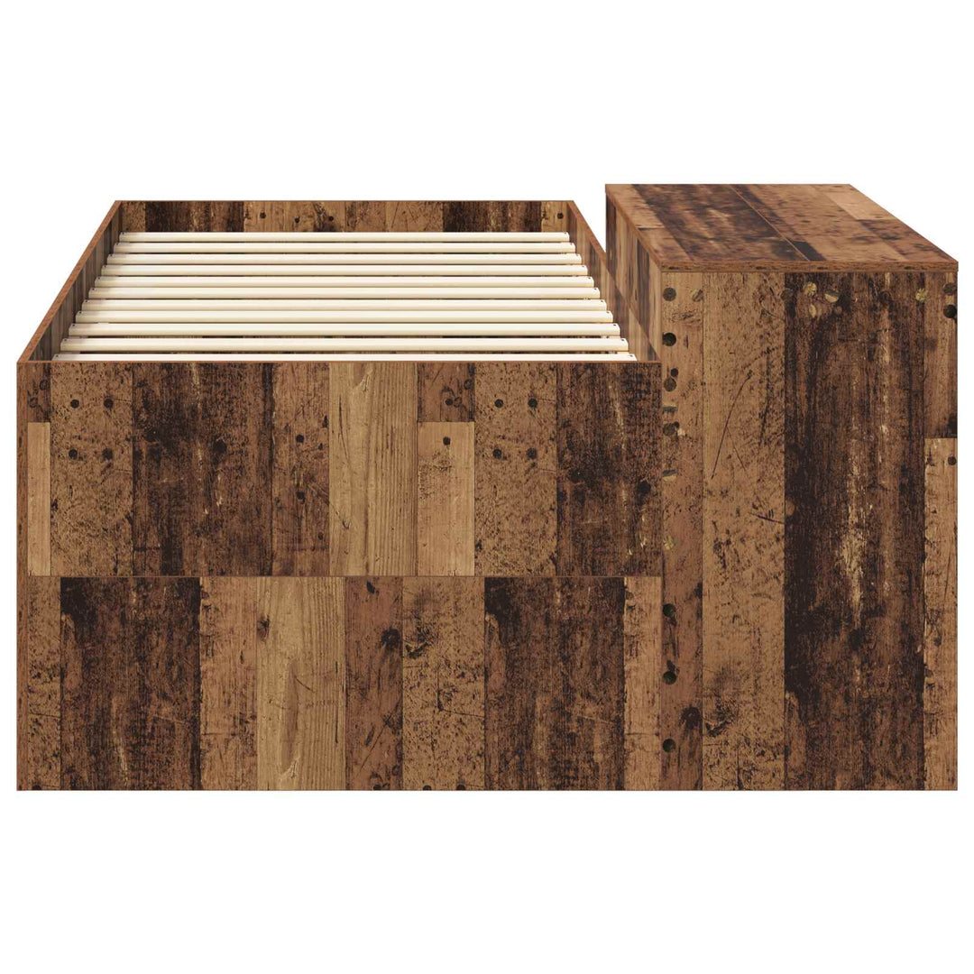 Børneseng med skrivebord Gammelt træ 80 x 200 cm