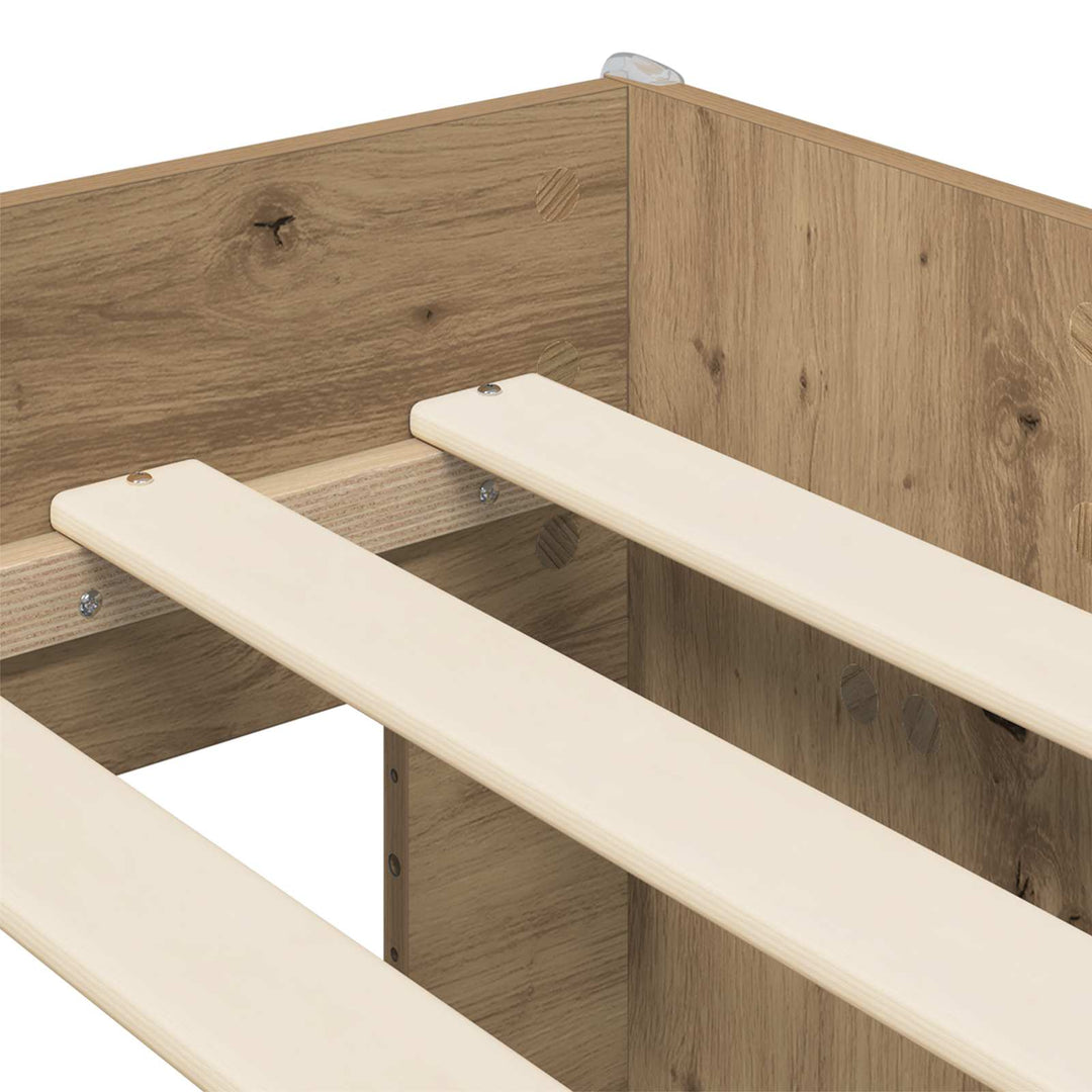 Børneseng med skrivebord Artisan-eg 80 x 200 cm Konstrueret træ