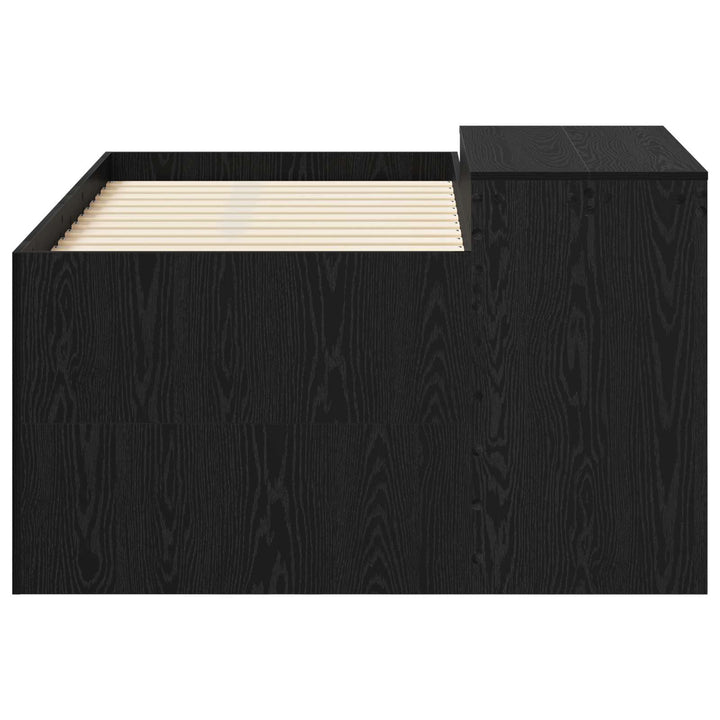 Børneseng med skrivebord Sort 80 x 160 cm Konstrueret træ