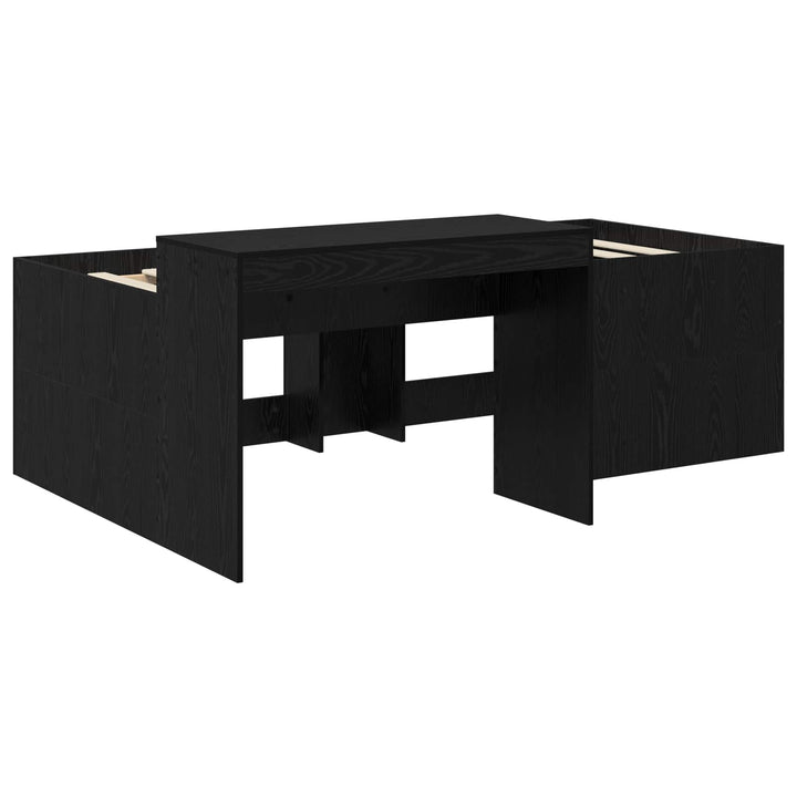 Børneseng med skrivebord Sort 75 x 190 cm Konstrueret træ