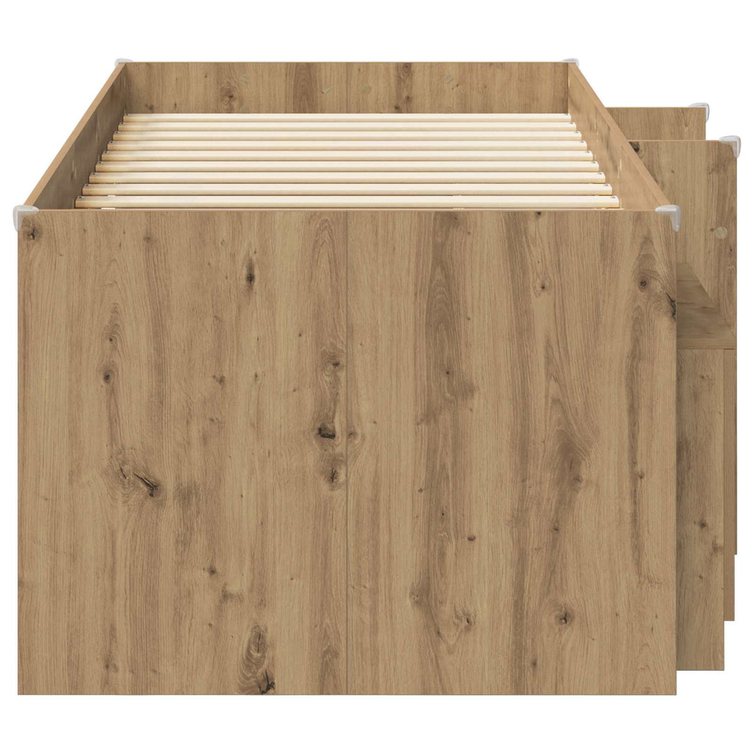 Loft seng ramme med skab 3 pcs Artisan-eg Konstrueret træ