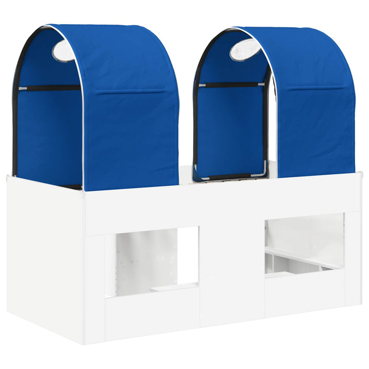 Seng med Tunnel 4 pcs Hvid og blå Konstrueret træ