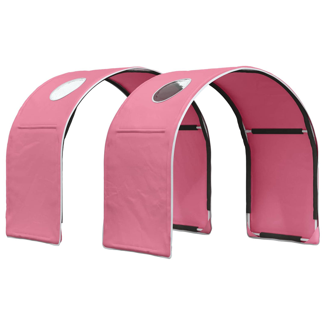 Seng med Tunnel 3 stk. Artisian Eg og Pink Konstrueret træ