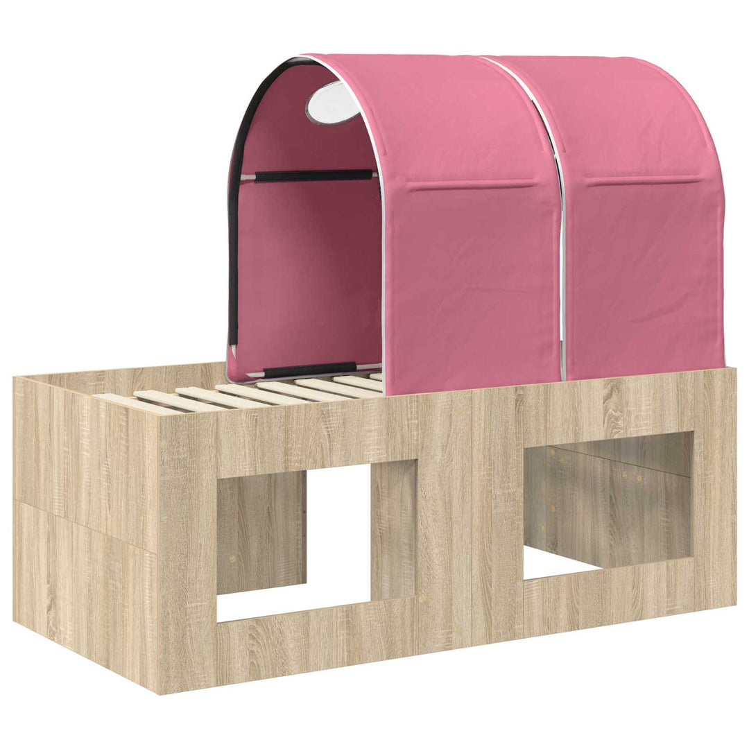 Seng med Tunnel 3 stk. Artisian Eg og Pink Konstrueret træ