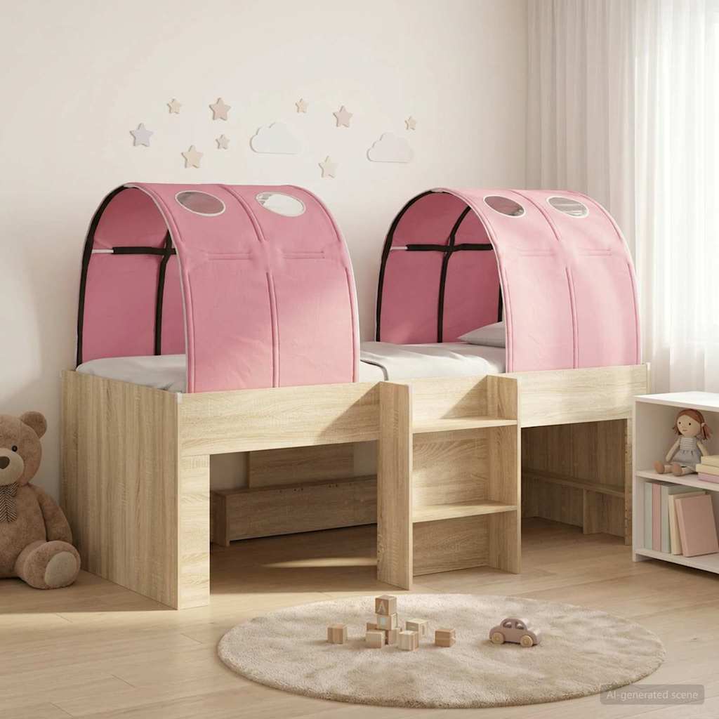 Seng med Tunnel 4 pcs Sonoma og Pink Konstrueret træ