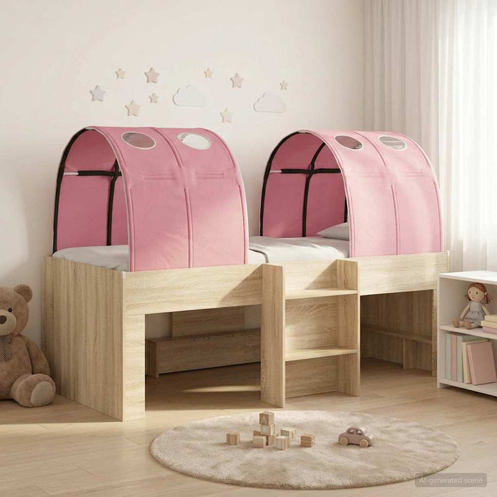 Seng med Tunnel 4 pcs Sonoma og Pink Konstrueret træ