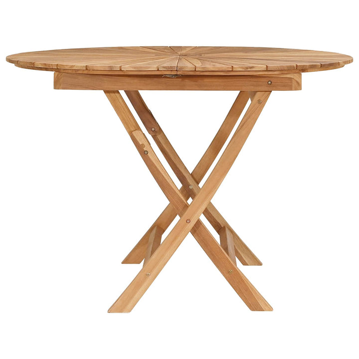 Sammenklappeligt havebord Naturfarvet Ø 110 x 75 cm