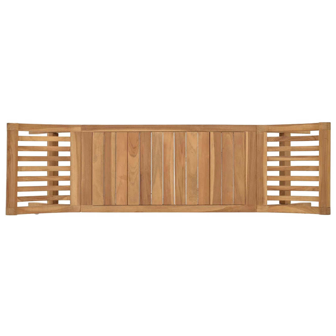 Havebænk 2 -Seater 126 cm Massiv Teaktræ Naturfarvet