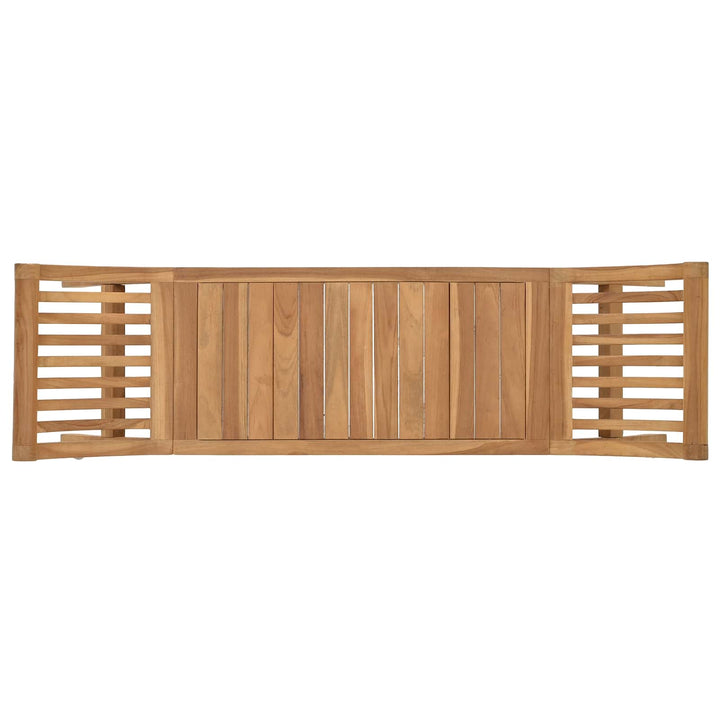 Havebænk 2 -Seater 126 cm Massiv Teaktræ Naturfarvet