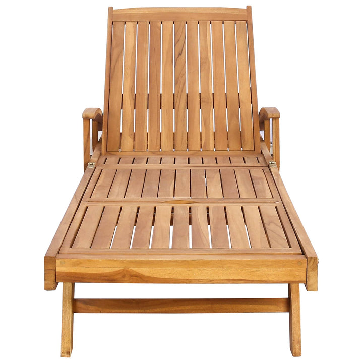 Solstol 1-person Brun Massiv Teaktræ