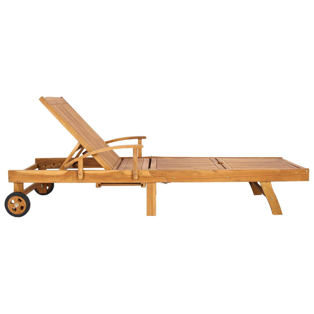 Solstol 1-person Brun Massiv Teaktræ