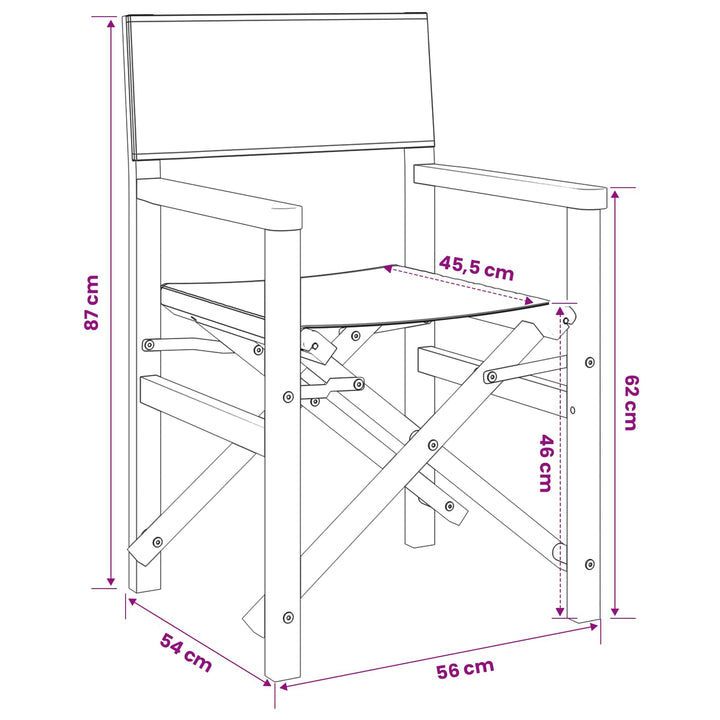 Spisestuestol 56 x 54 x 87 cm 100% Polyester Solid-Teak