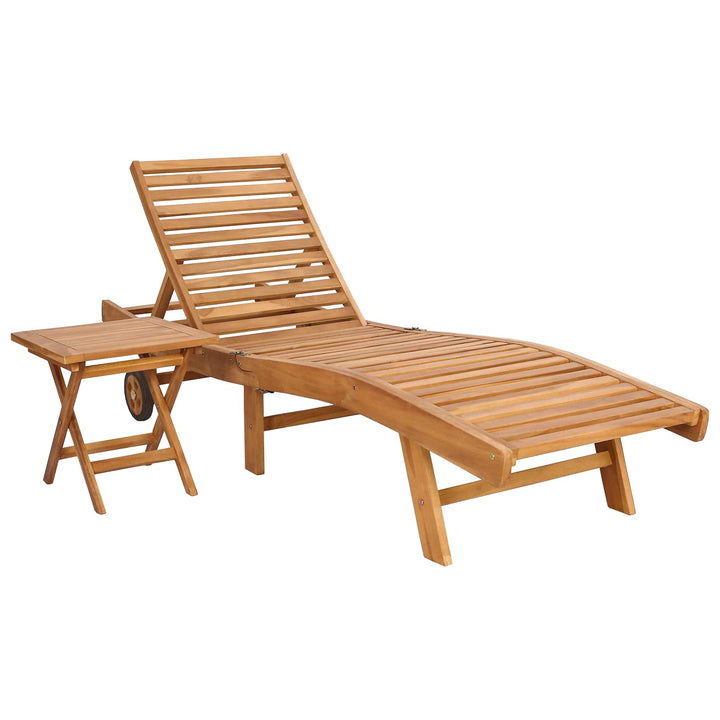 Solstol 2 pcs Brun Massiv Teaktræ