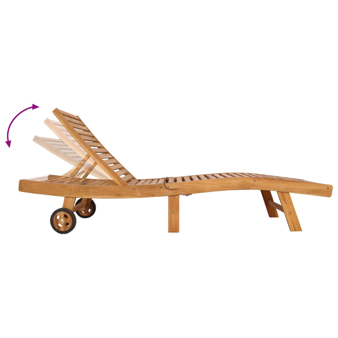 Solstol 2 pcs Brun Massiv Teaktræ