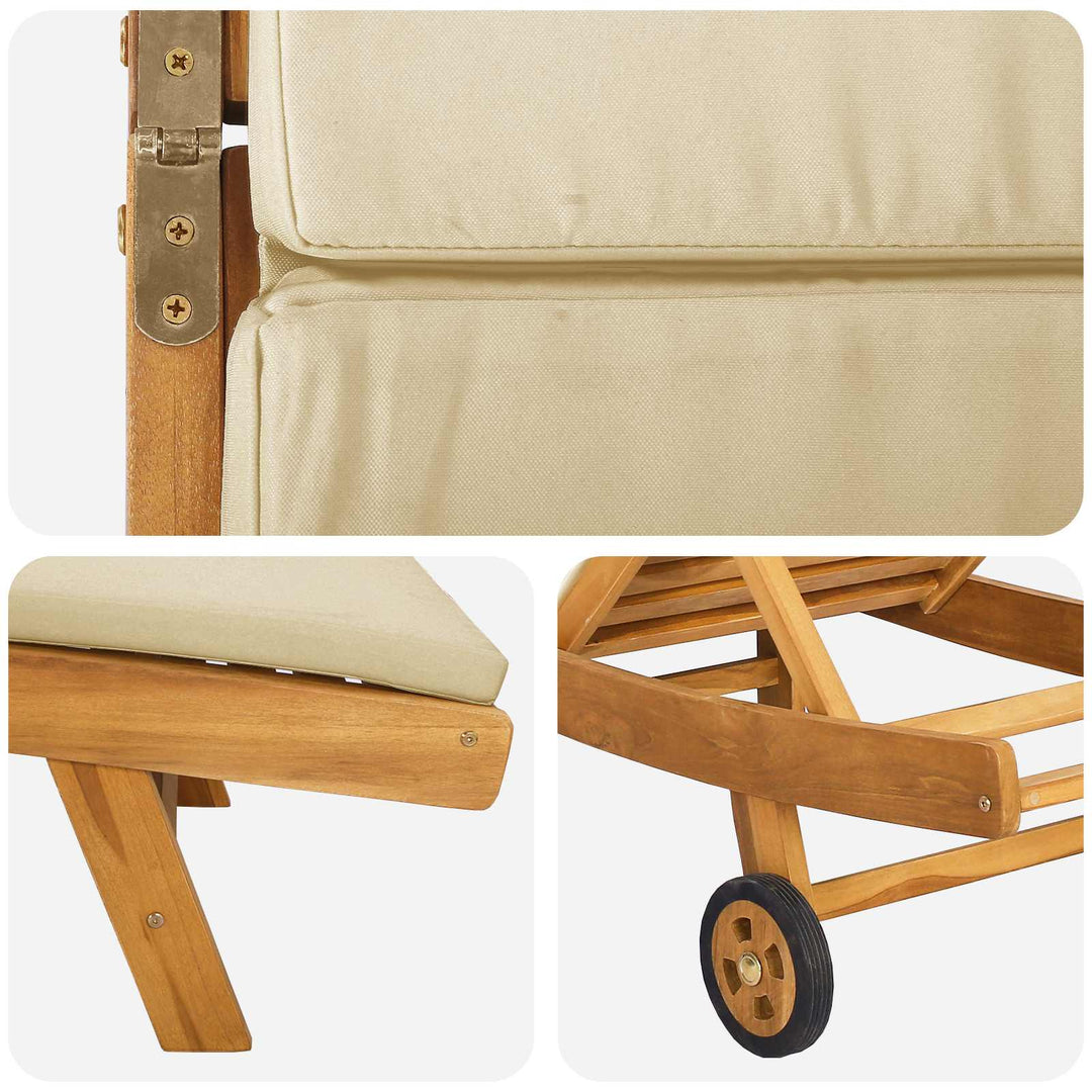 Solstol Brun og Beige Polyester