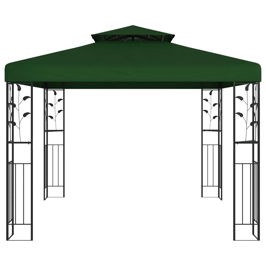 Pavillon 3 x 3 x 2,68 m Grøn Polyester og Stål