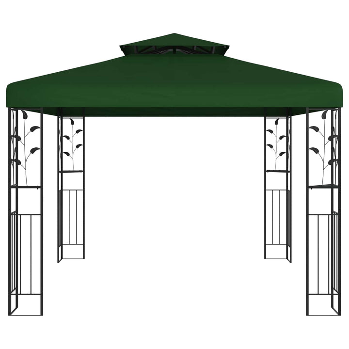 Pavillon 3 x 3 x 2,68 m Grøn Polyester og Stål