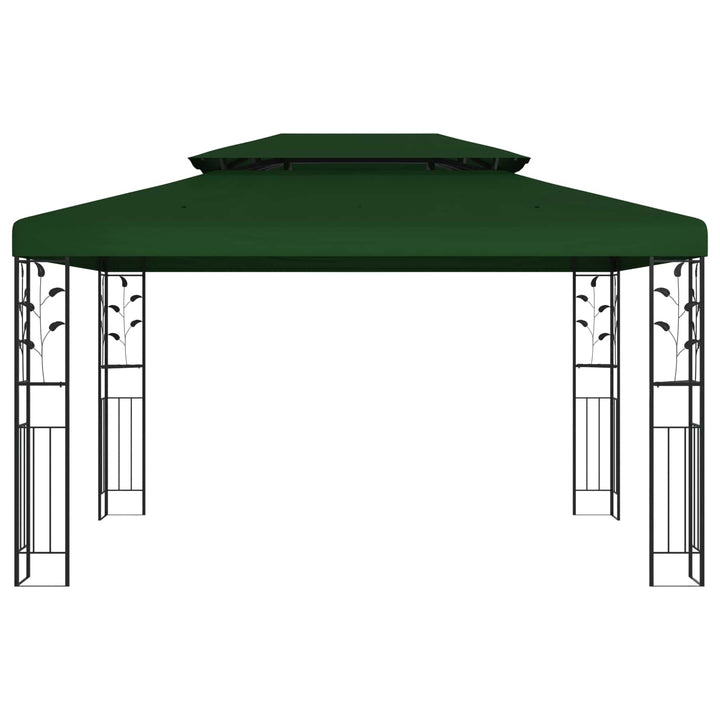 Pavillon 3,97 x 2,96 x 2,68 m Grøn Polyester og Stål