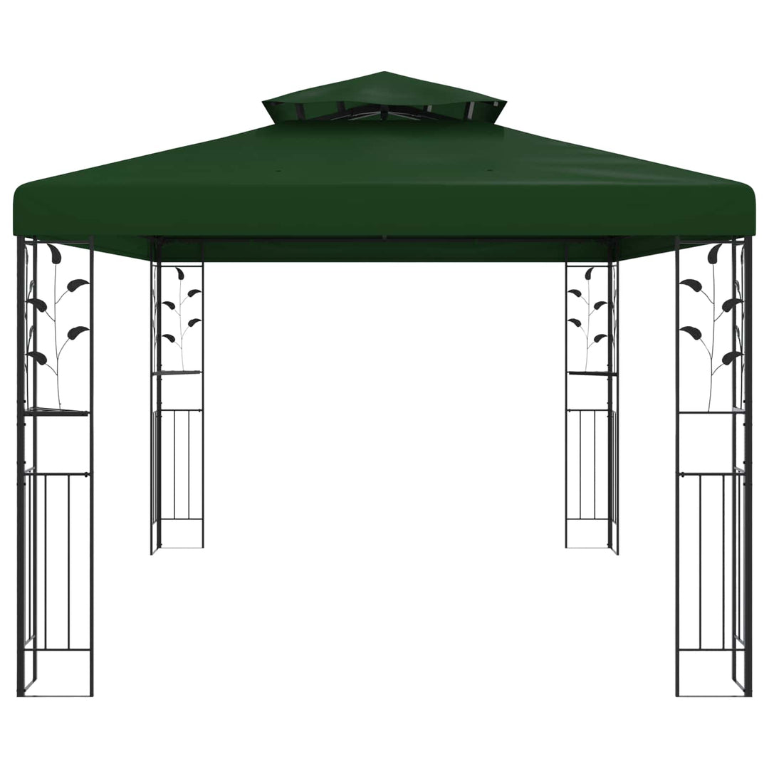Pavillon 3,97 x 2,96 x 2,68 m Grøn Polyester og Stål