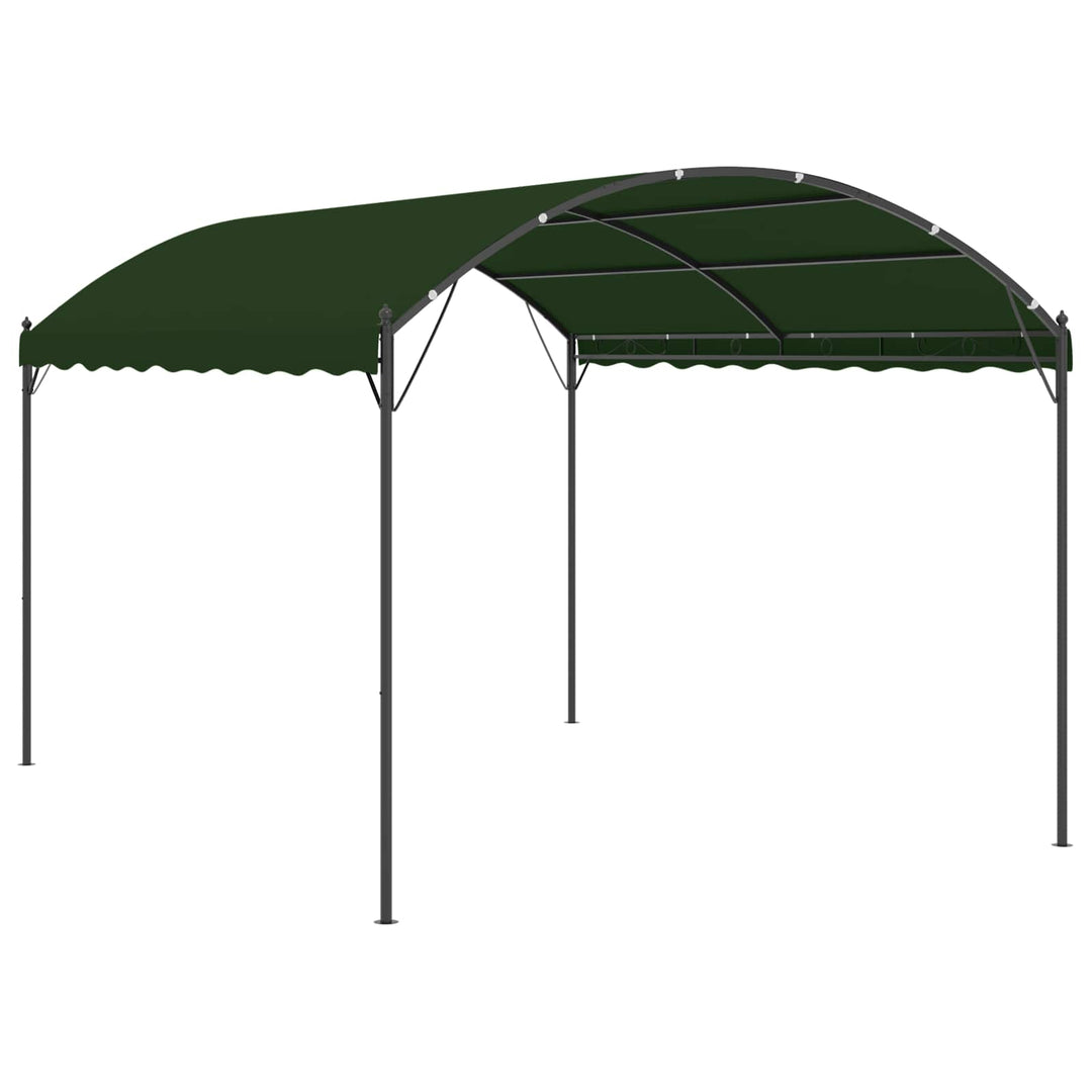 Pavillon 4 x 3 x 2,6 m Grøn Polyester og Stål
