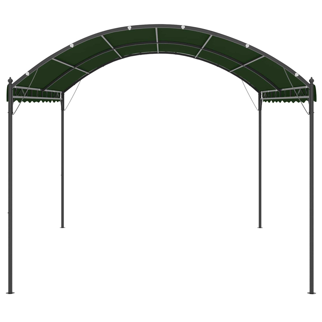 Pavillon 4 x 3 x 2,6 m Grøn Polyester og Stål