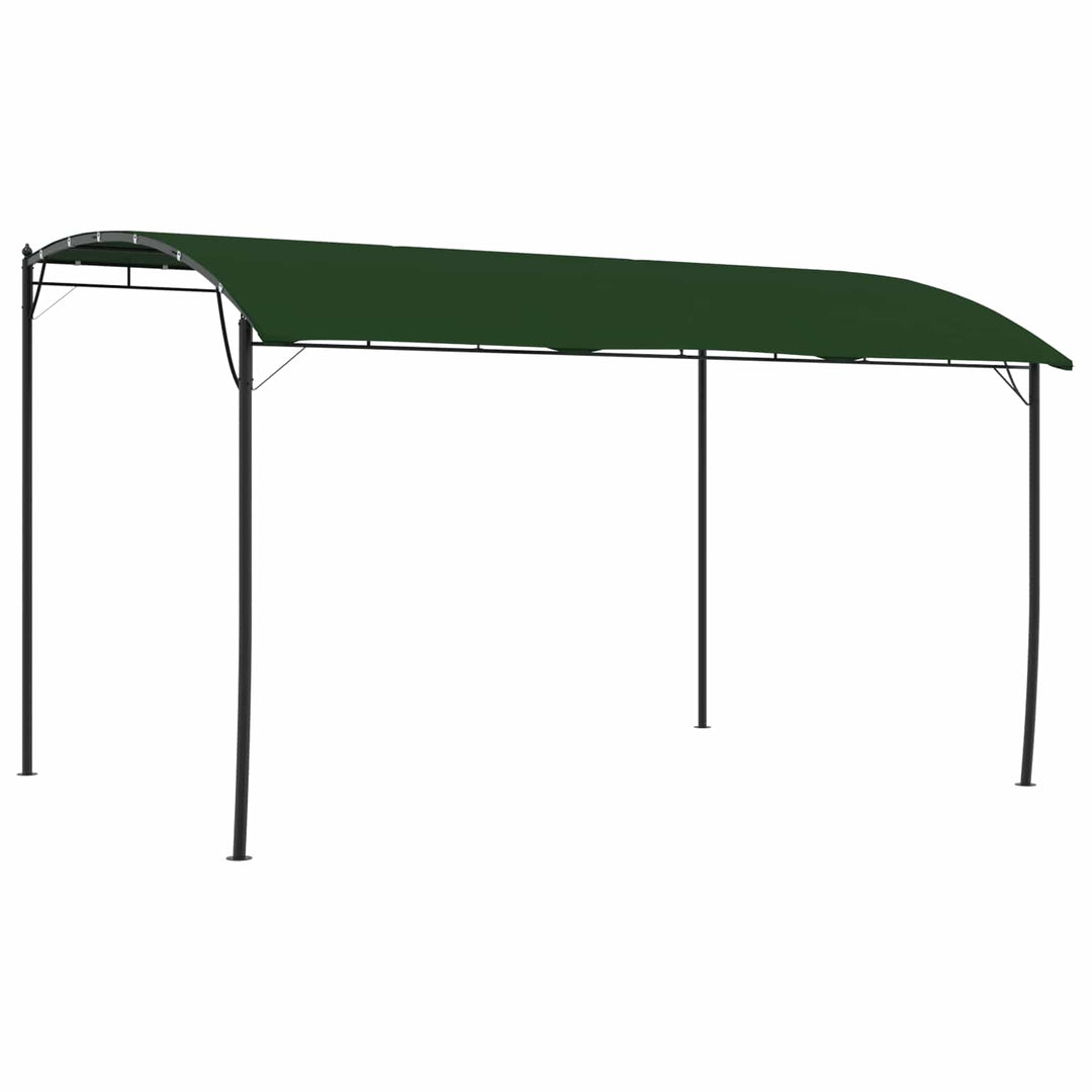 Pavillon 4 x 3 x 2,55 m Grøn Pulverlakeret stål og stof 180 gsm